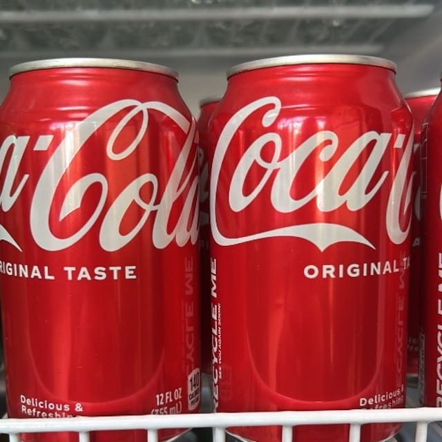 Coca cola can soda.