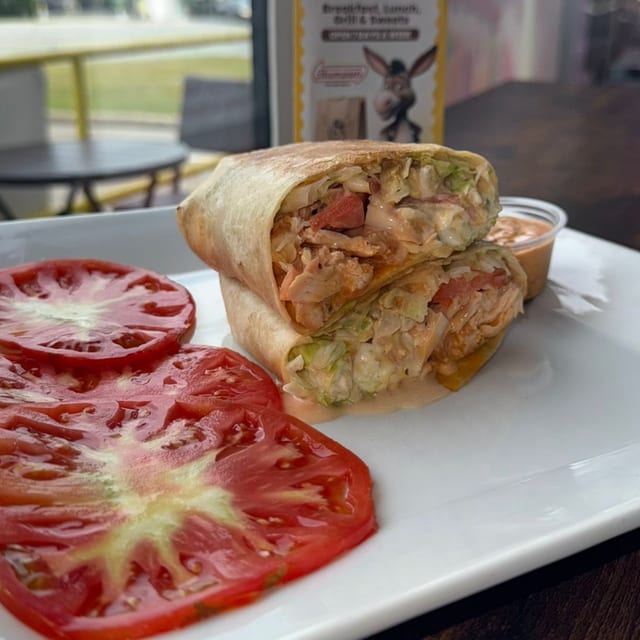 Grilled Buffalo Chicken Ranch Wrap.