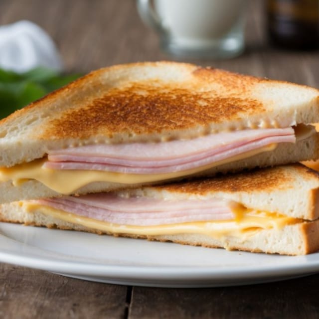 Grilled Cheese with Meat.