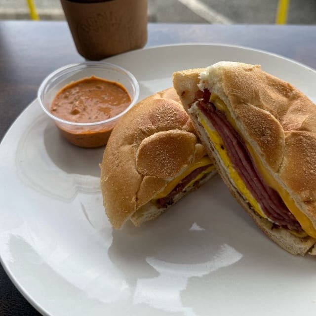 Egg,Taylor Ham and cheese sandwich.